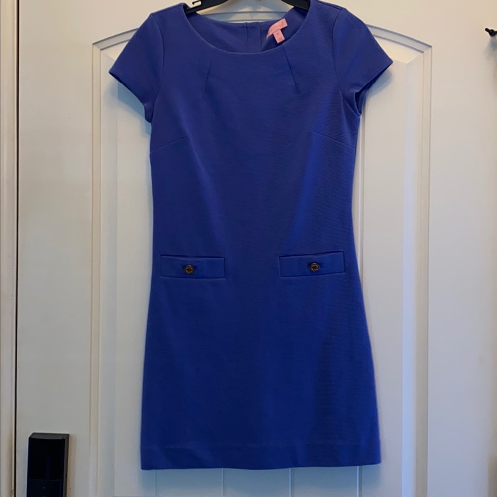 Blue short sleeve dress